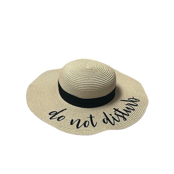 Brook + Bay “Do Not Disturb” Floppy Sun Hat | Wide Brim | Straw Beach Hat - Picture 14 of 16
